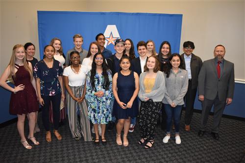 Students at the Hawk Scholar's Academy dinner